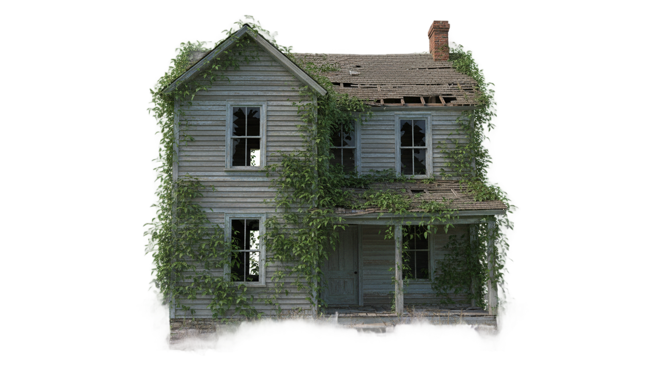 abandoned house png PNG transparent background