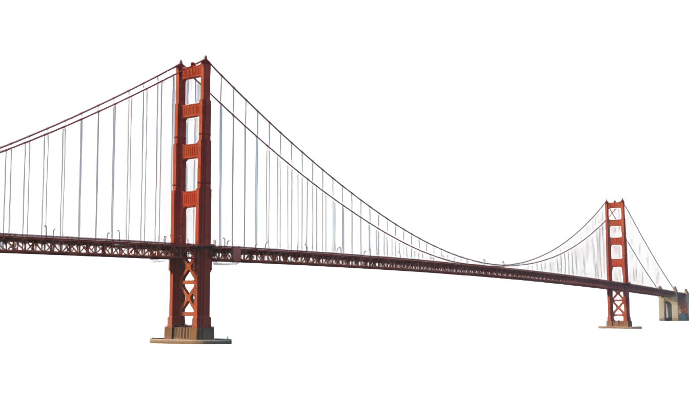 golden gate bridge png PNG transparent background