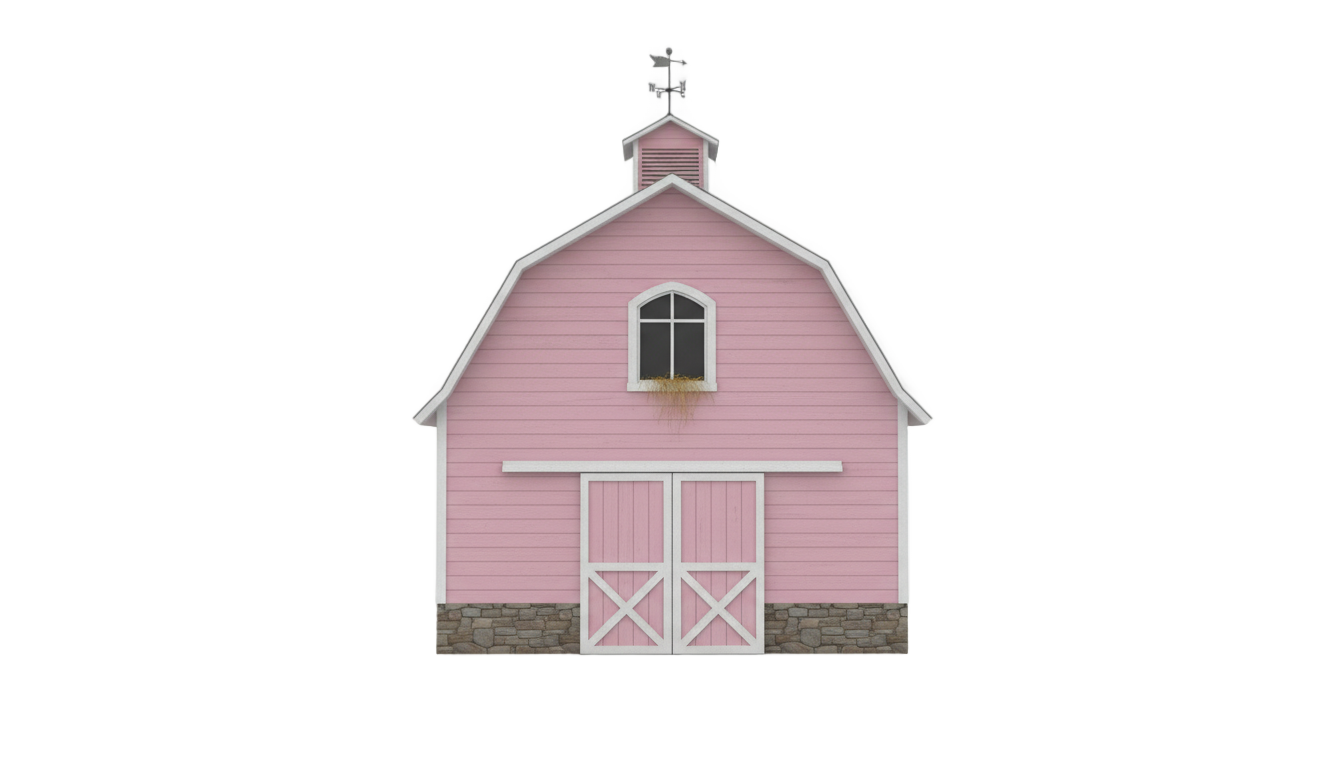 pink barn png PNG transparent background