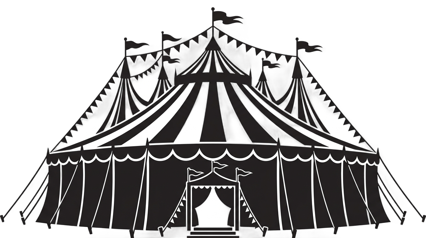 circus tent silhouette png PNG transparent background