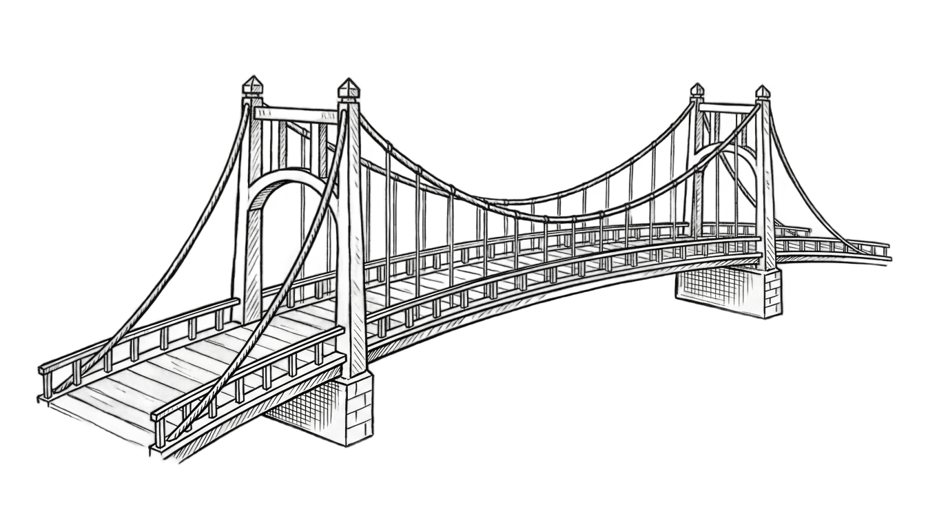 bridge clipart black and white png PNG transparent background