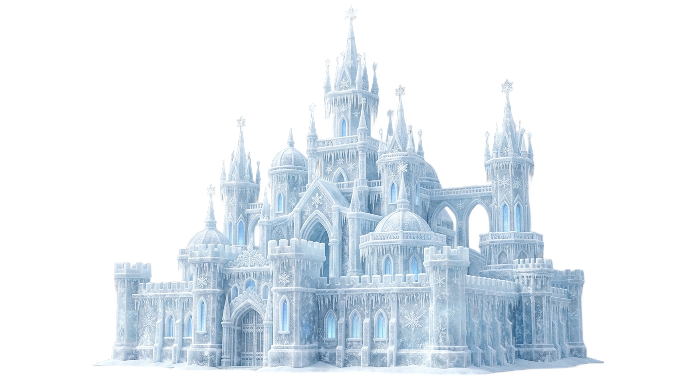 snow castle png PNG transparent background