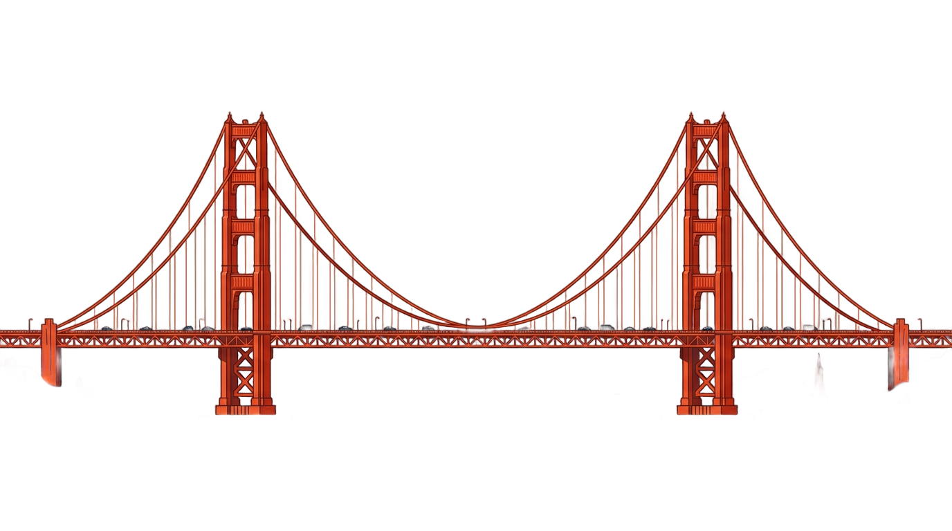 golden gate bridge clipart png PNG transparent background