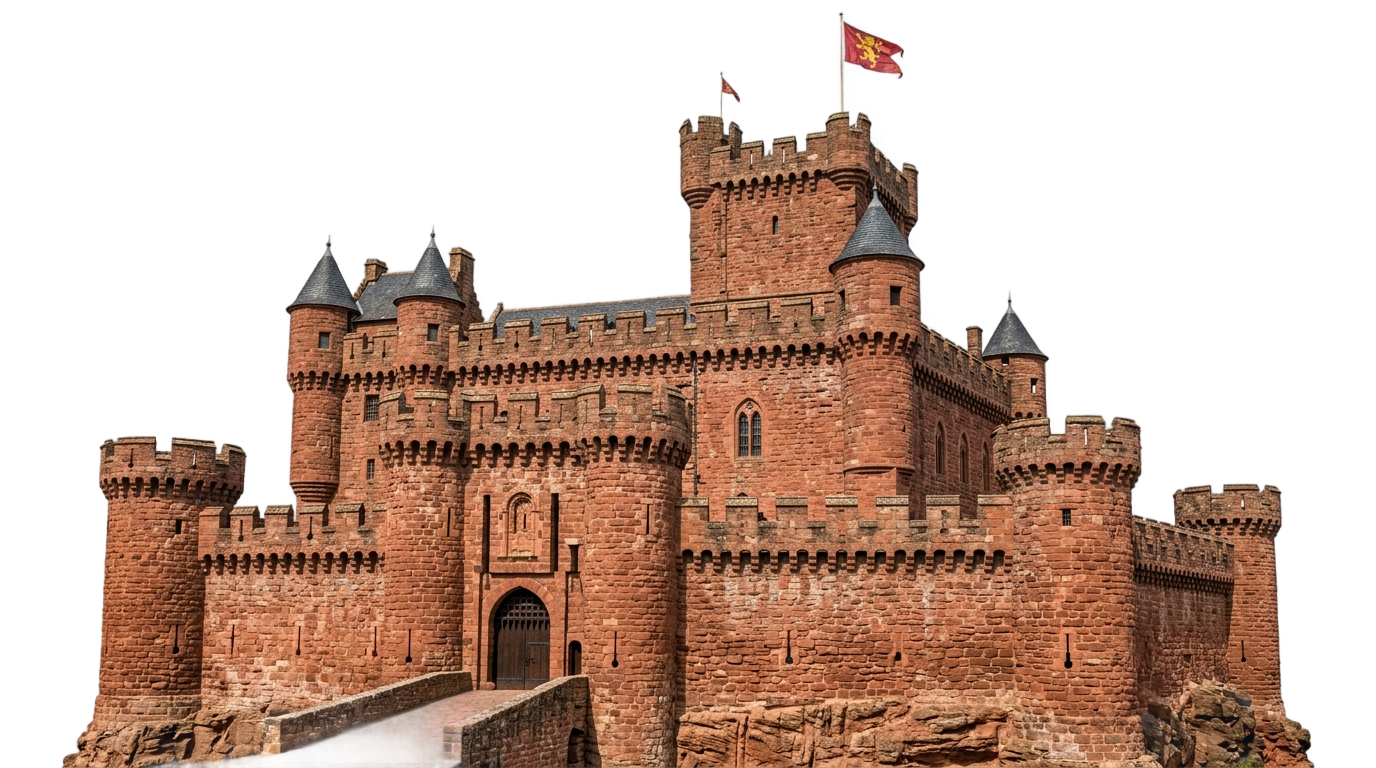 red castle png PNG transparent background