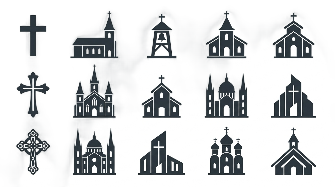 church icons png PNG transparent background