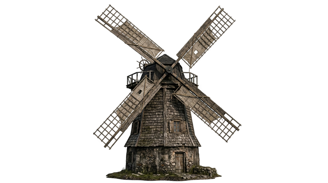 old windmill png PNG transparent background