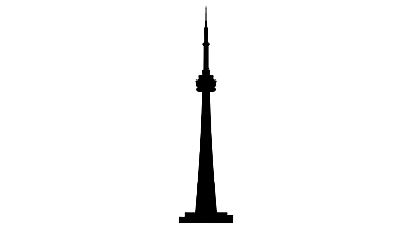 cn tower silhouette png PNG transparent background