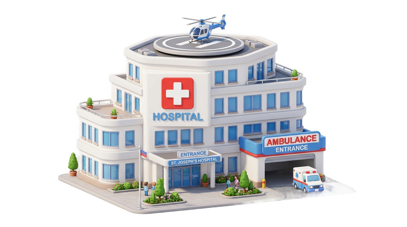 hospital 3d png PNG transparent background