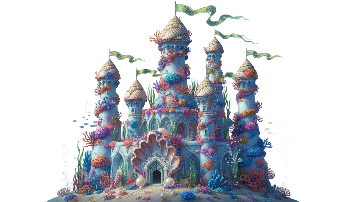 little mermaid castle png PNG transparent background