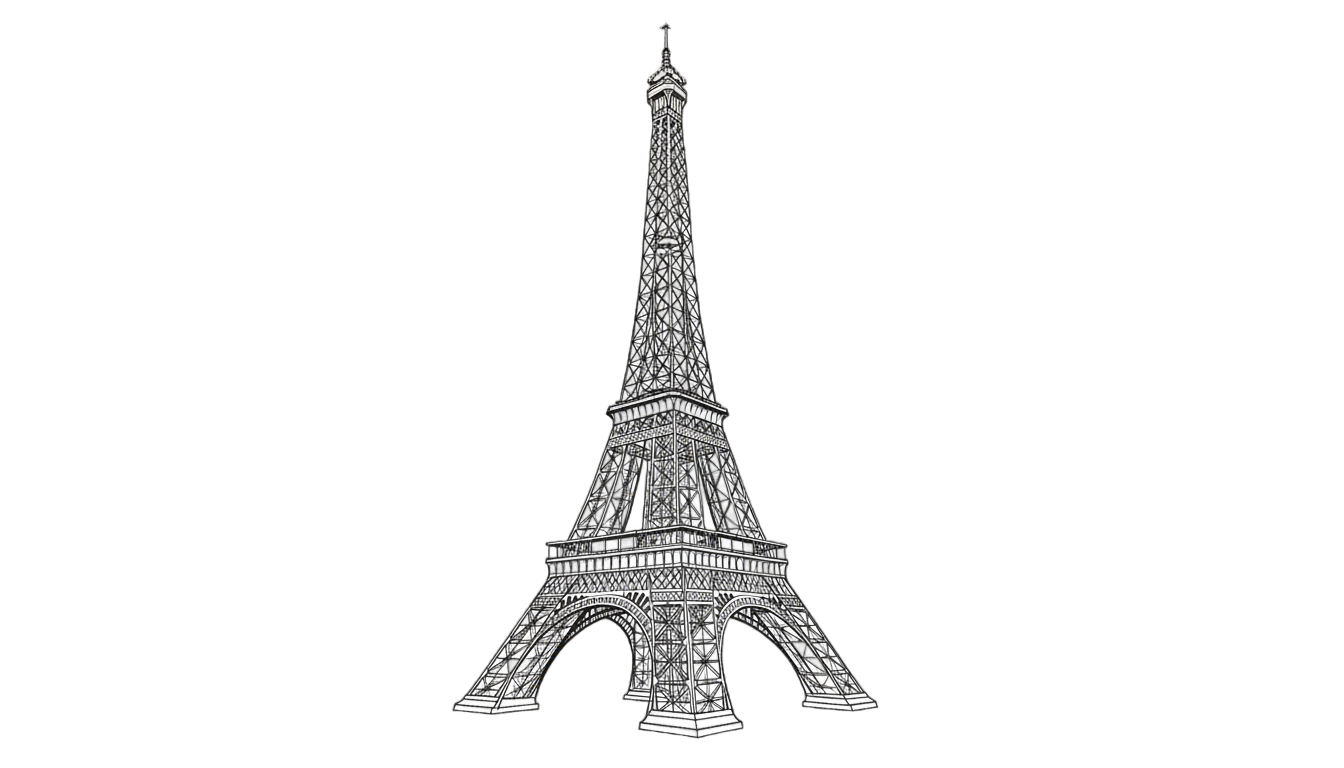 eiffel tower drawing png PNG transparent background