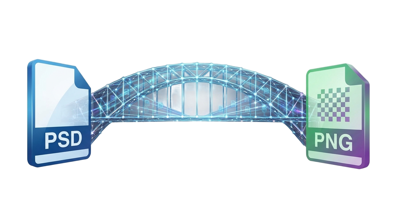 convert psd to png bridge PNG transparent background