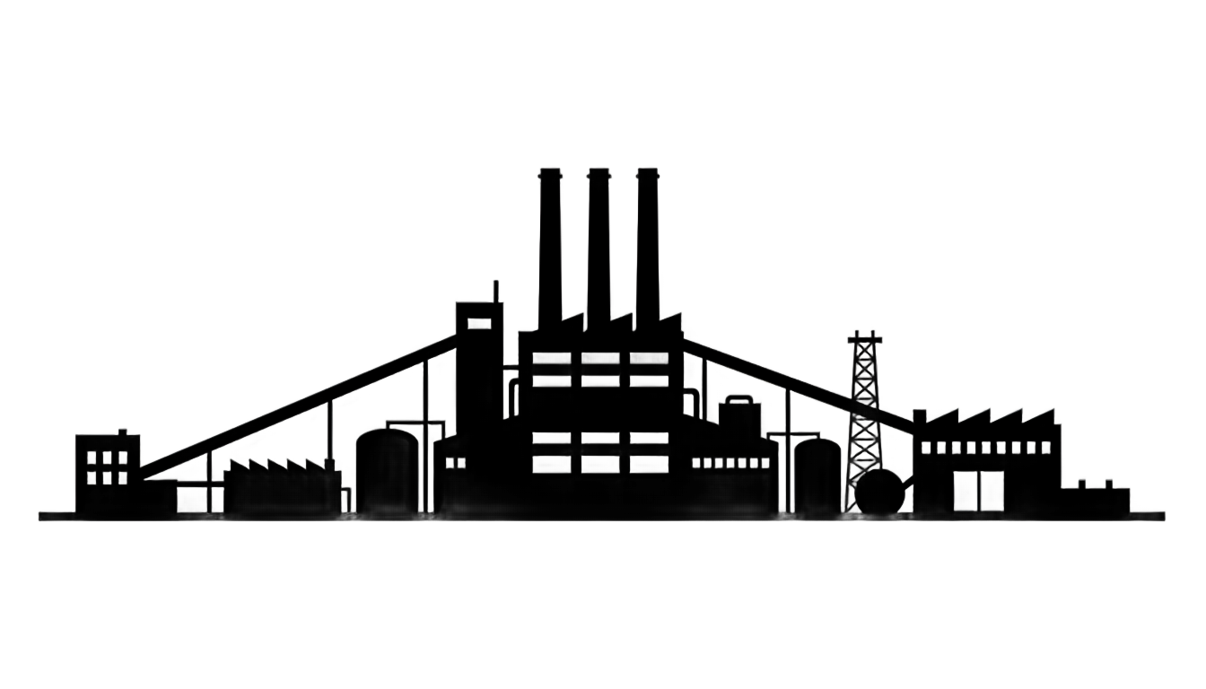 factory silhouette png PNG transparent background