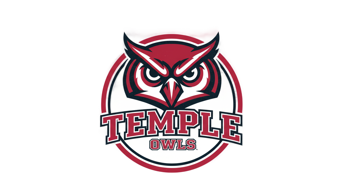 temple owls logo png PNG transparent background