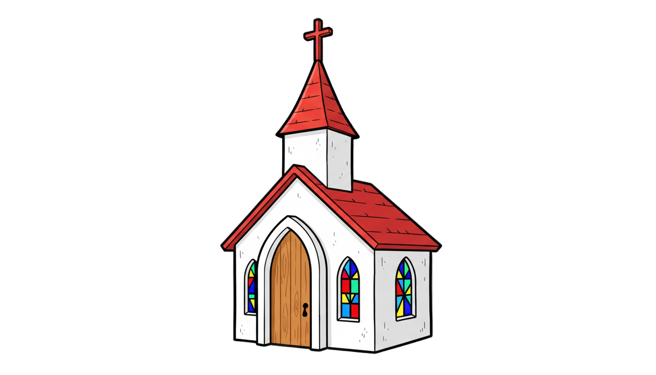 church cartoon png PNG transparent background