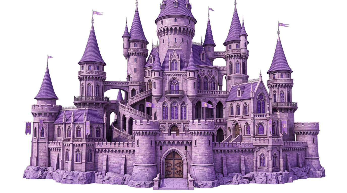 purple castle png PNG transparent background