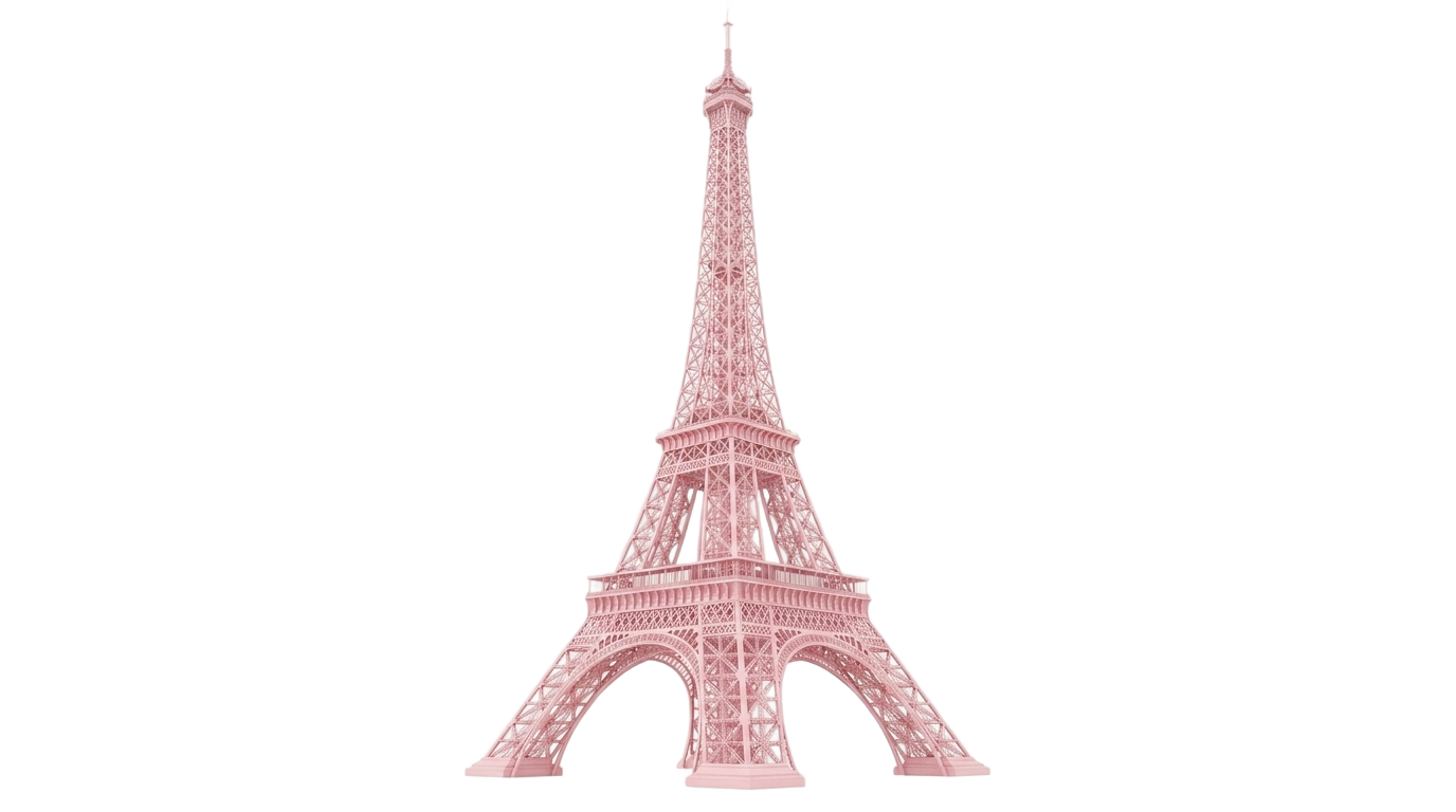 pink eiffel tower png PNG transparent background