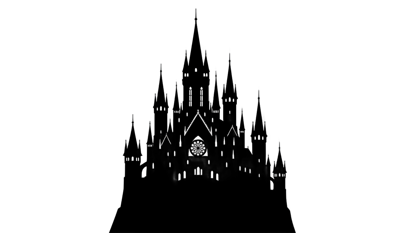 hogwarts castle silhouette png PNG transparent background