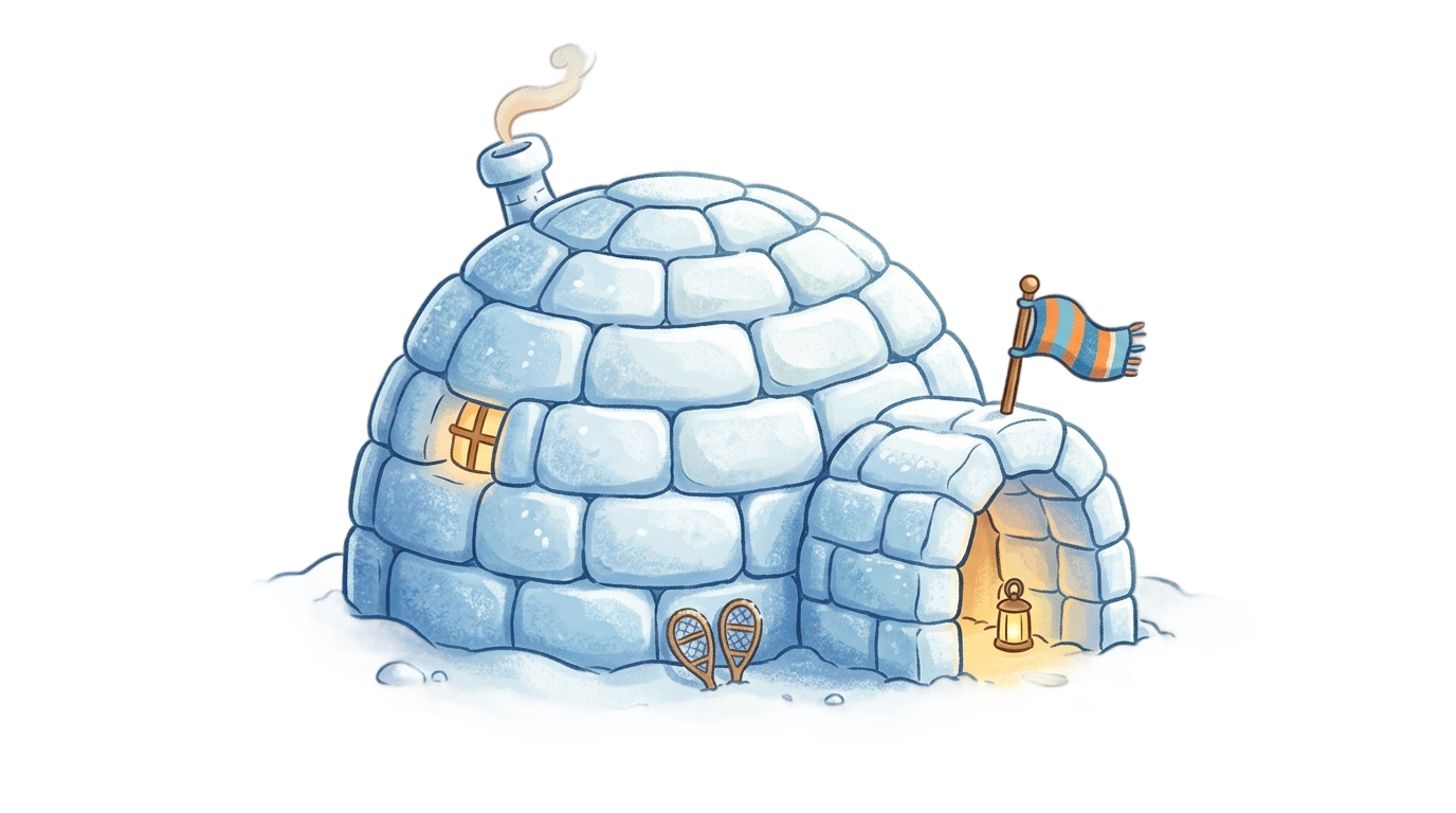 igloo cartoon png PNG transparent background