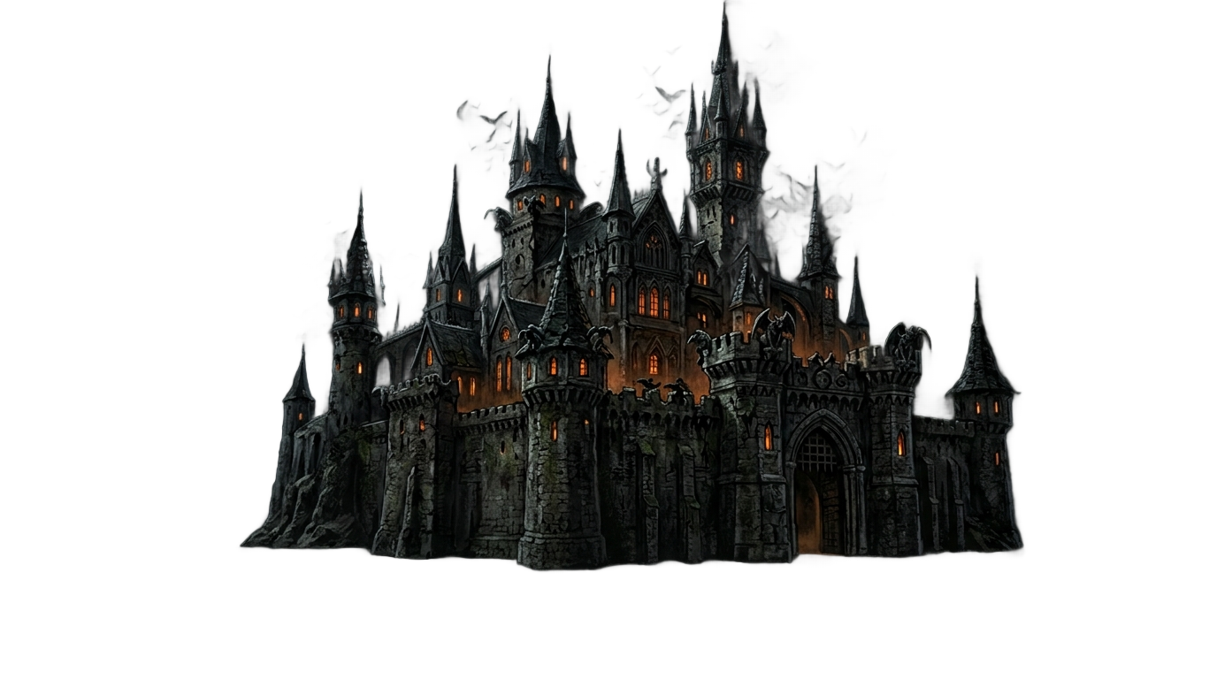 halloween castle png PNG transparent background