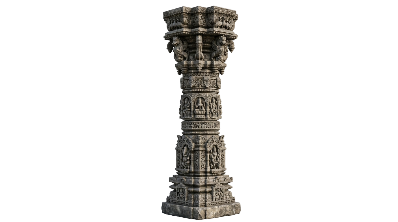 hindu temple pillar png PNG transparent background