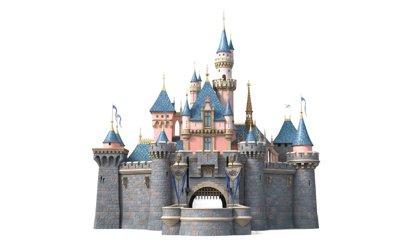 disneyland castle png PNG transparent background