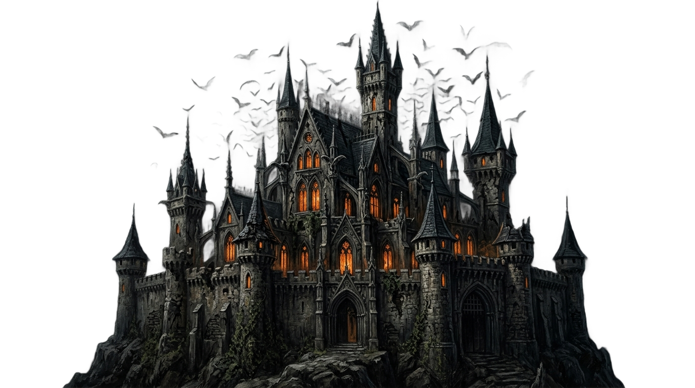 halloween castle png PNG transparent background