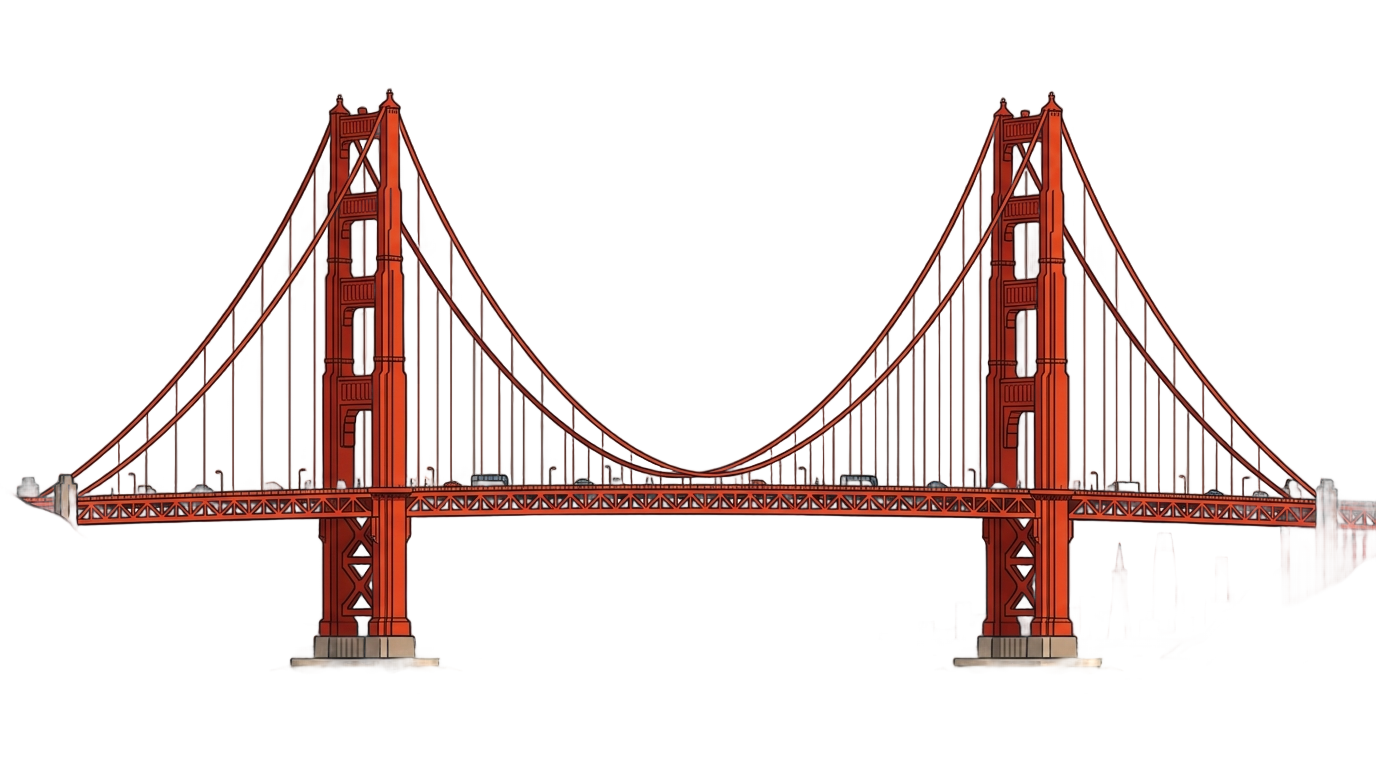 golden gate bridge clipart png PNG transparent background