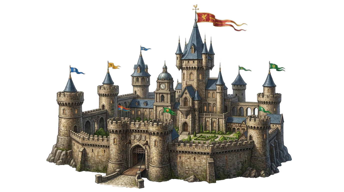 fairytale castle png PNG transparent background