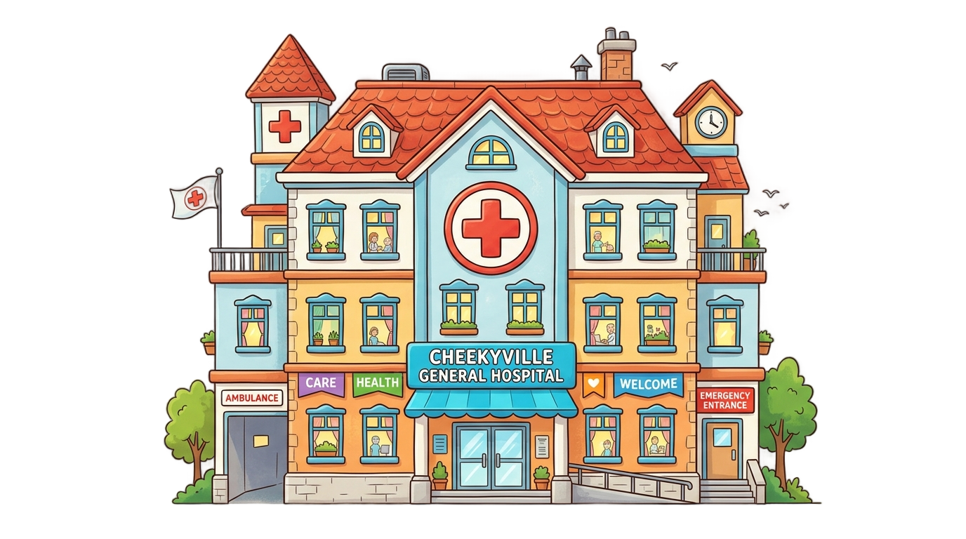 hospital animado png PNG transparent background