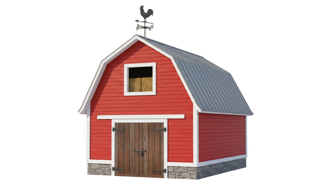 cartoon barn png PNG transparent background