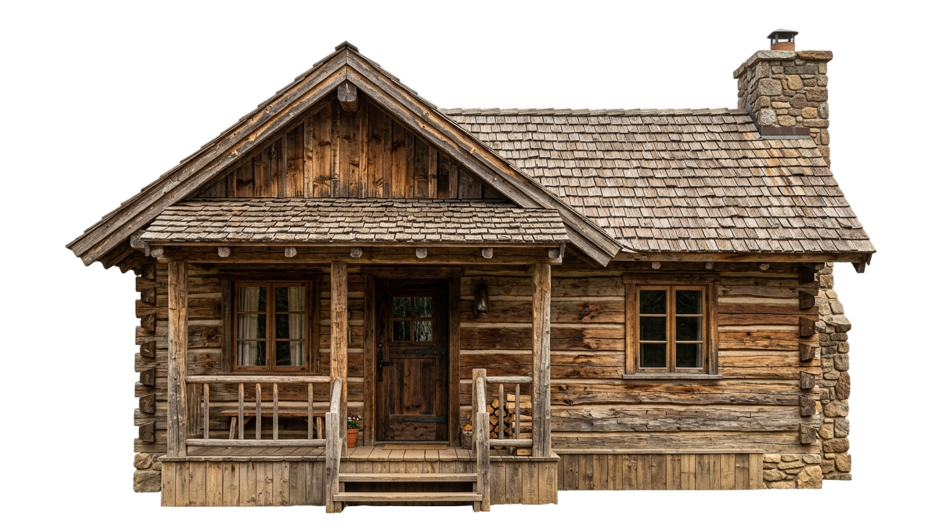 wood cabin png PNG transparent background