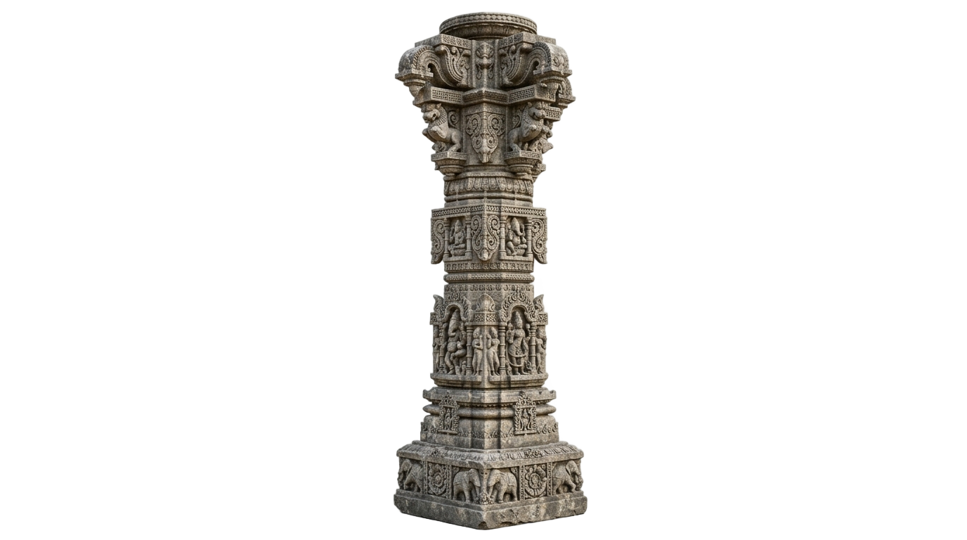hindu temple pillar png PNG transparent background