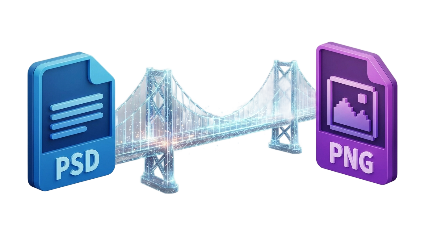 convert psd to png bridge PNG transparent background
