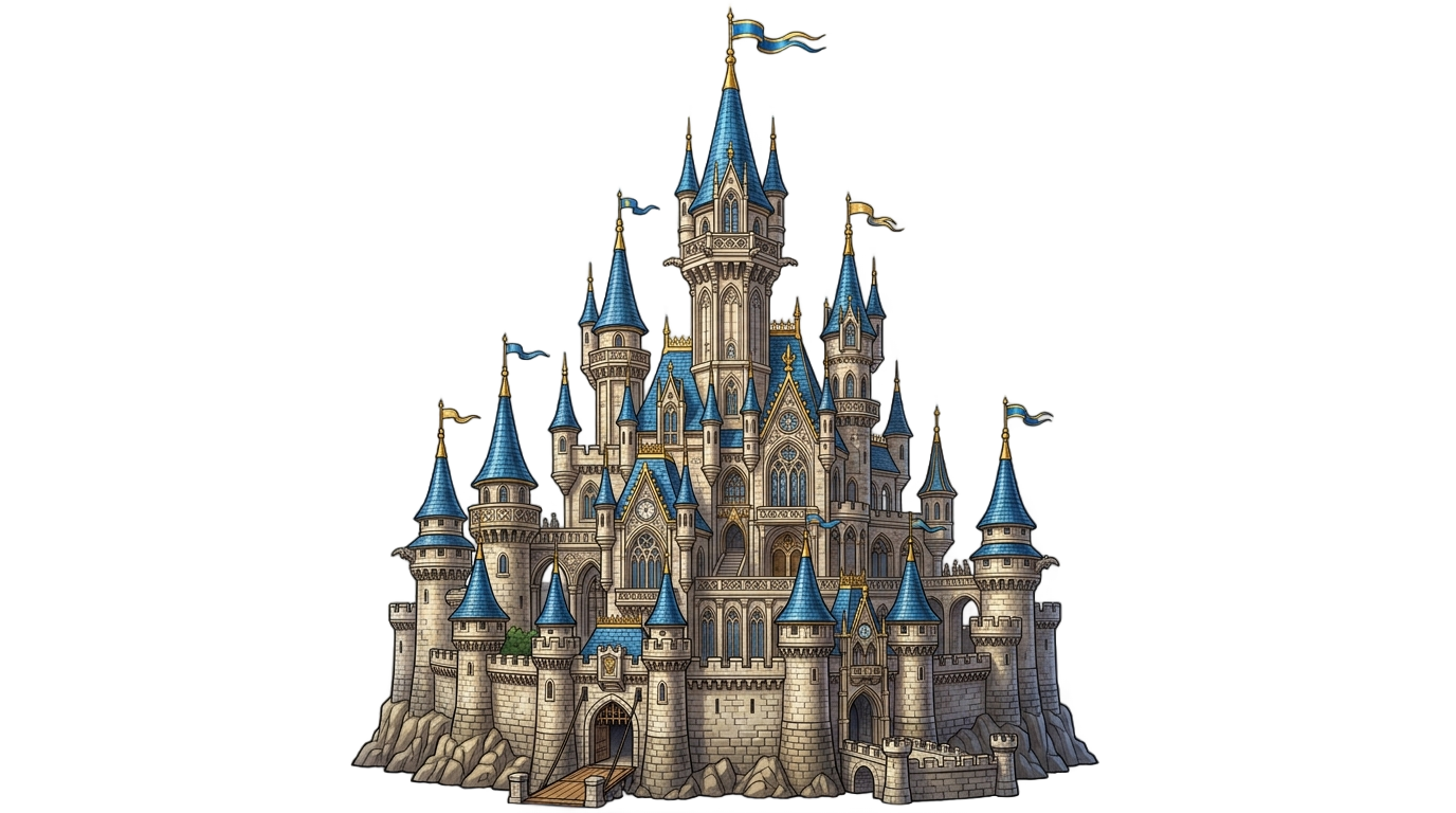 disneyland castle logo png PNG transparent background