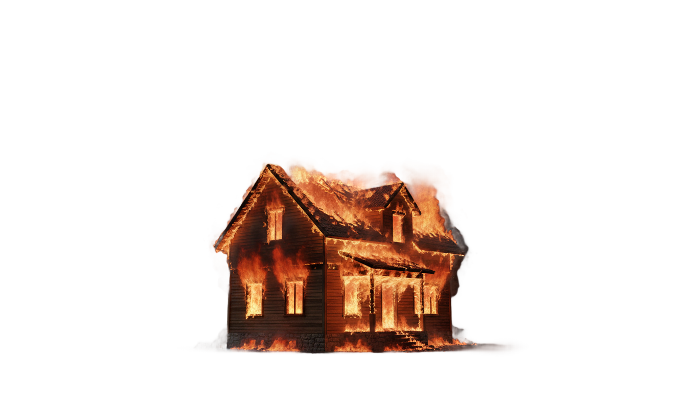 house on fire png PNG transparent background
