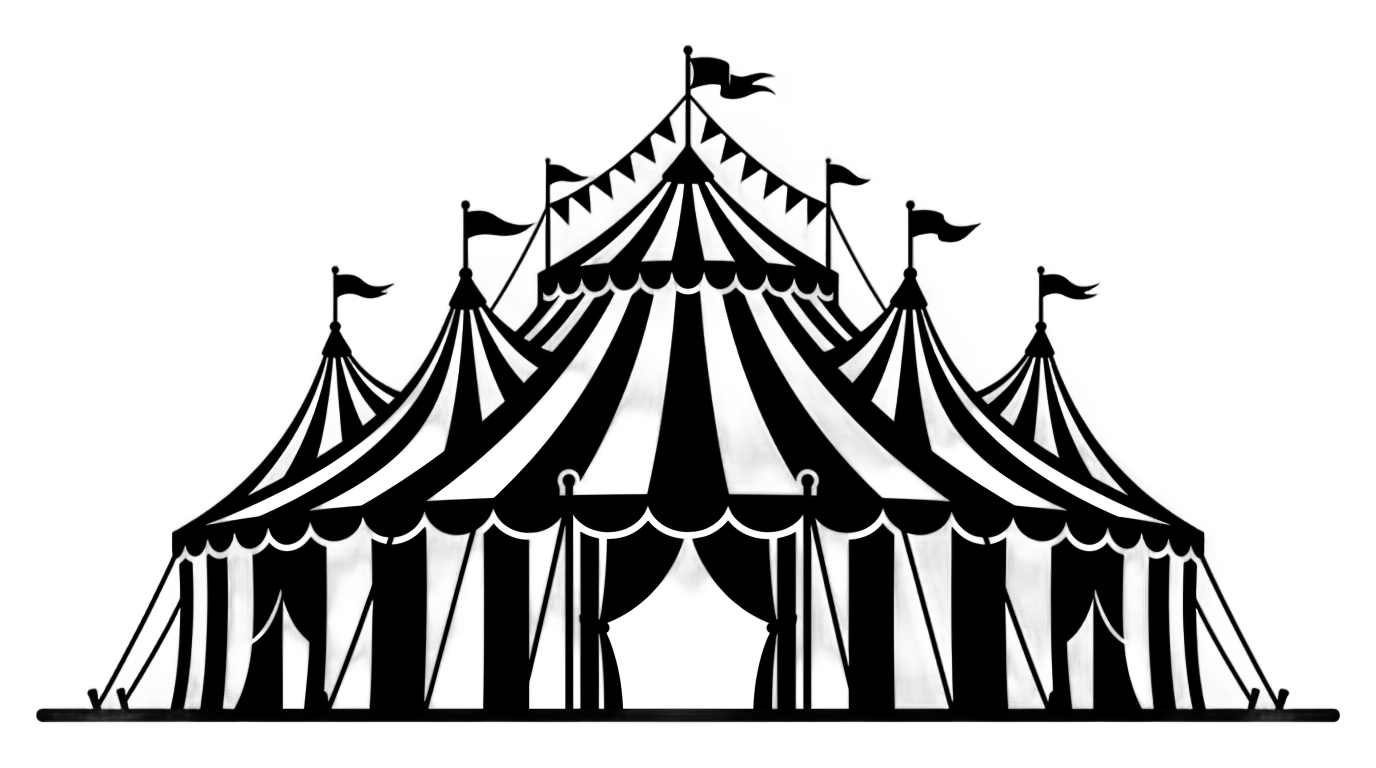 circus tent silhouette png PNG transparent background