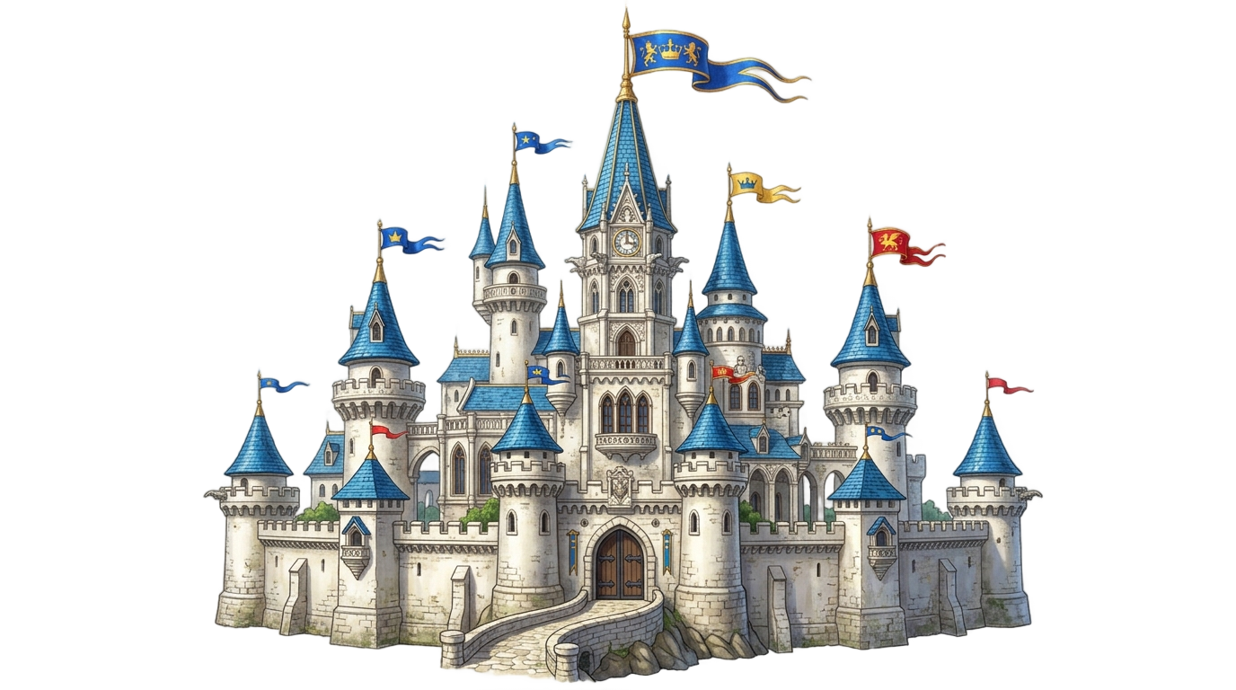 snow white castle png PNG transparent background
