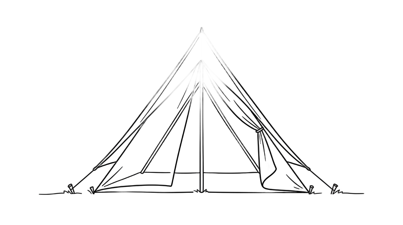 tent outline png PNG transparent background