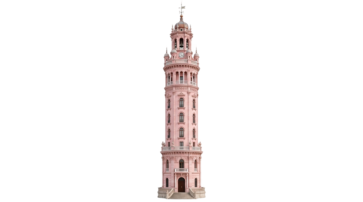 pink tower png PNG transparent background