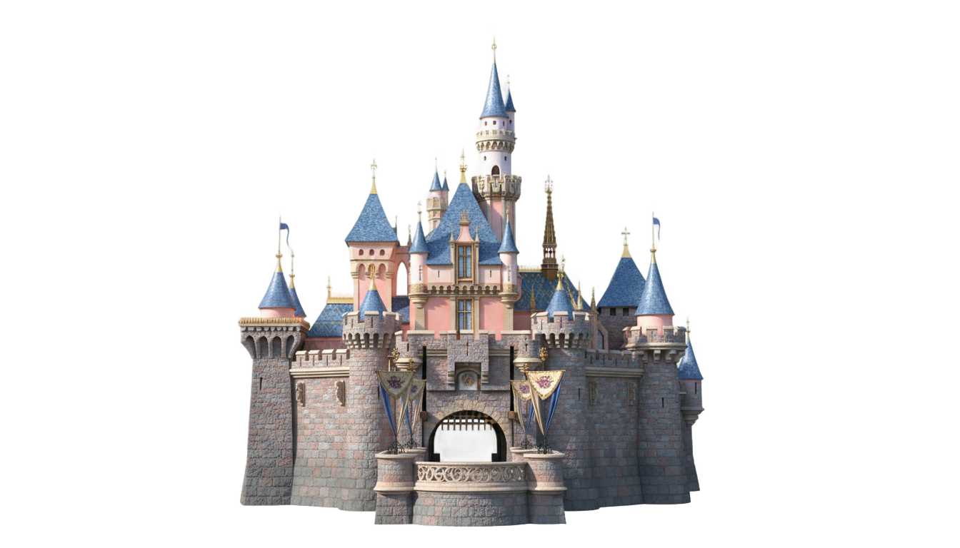 disneyland castle png PNG transparent background