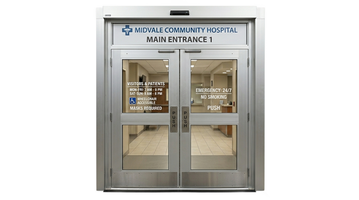 hospital door png PNG transparent background