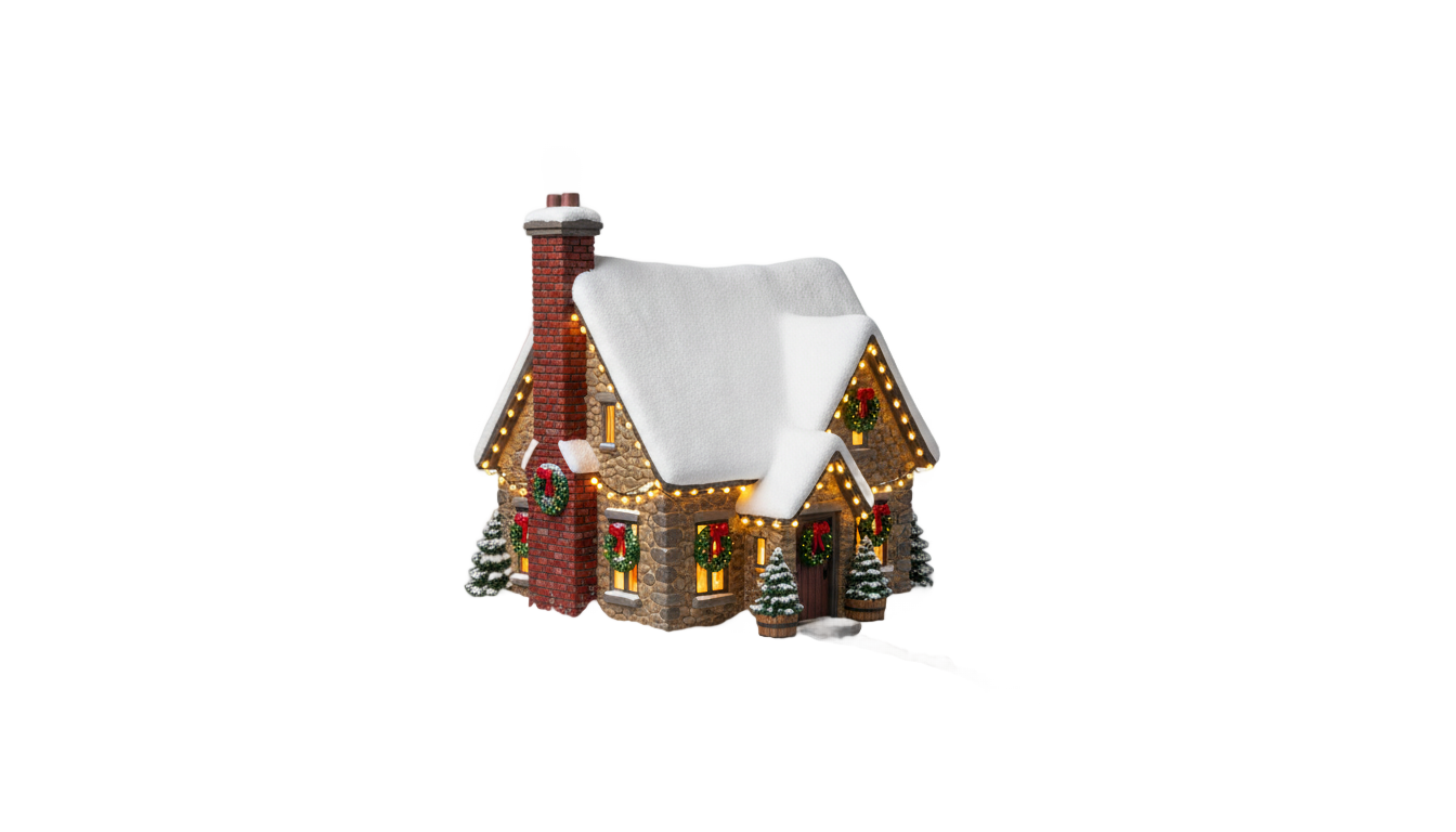 christmas house png PNG transparent background