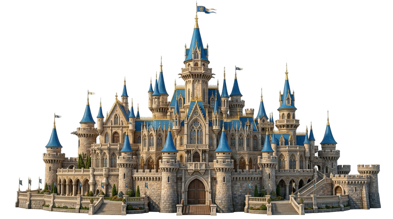 disneyland castle logo png PNG transparent background