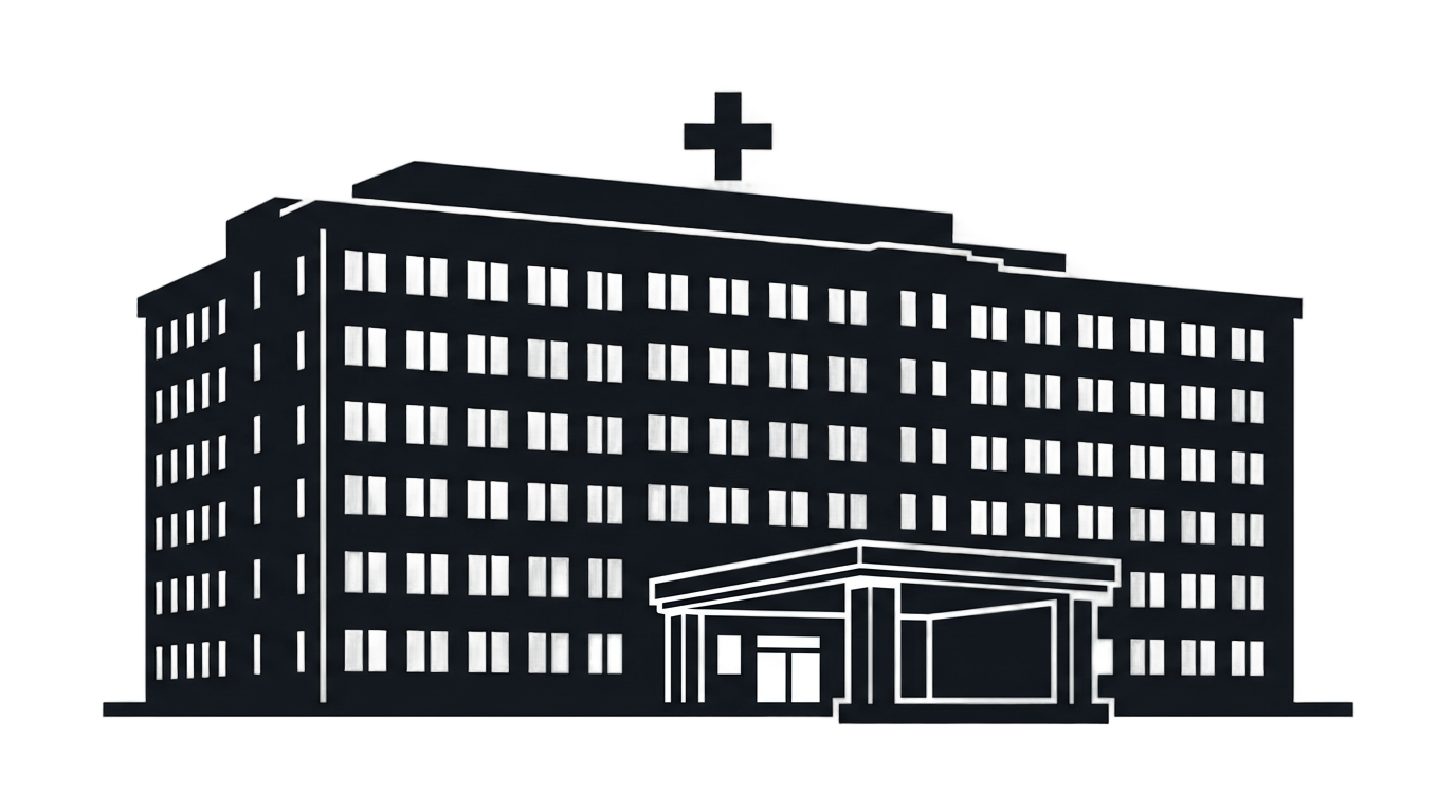 hospital silhouette png PNG transparent background