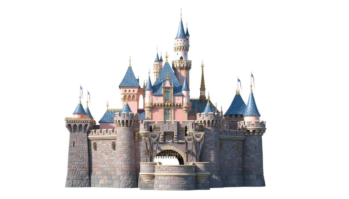 disneyland castle png PNG transparent background