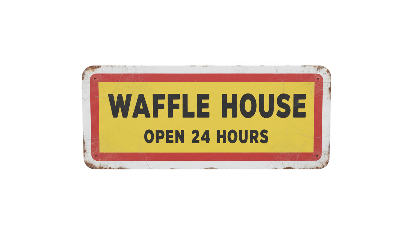 waffle house sign png PNG transparent background