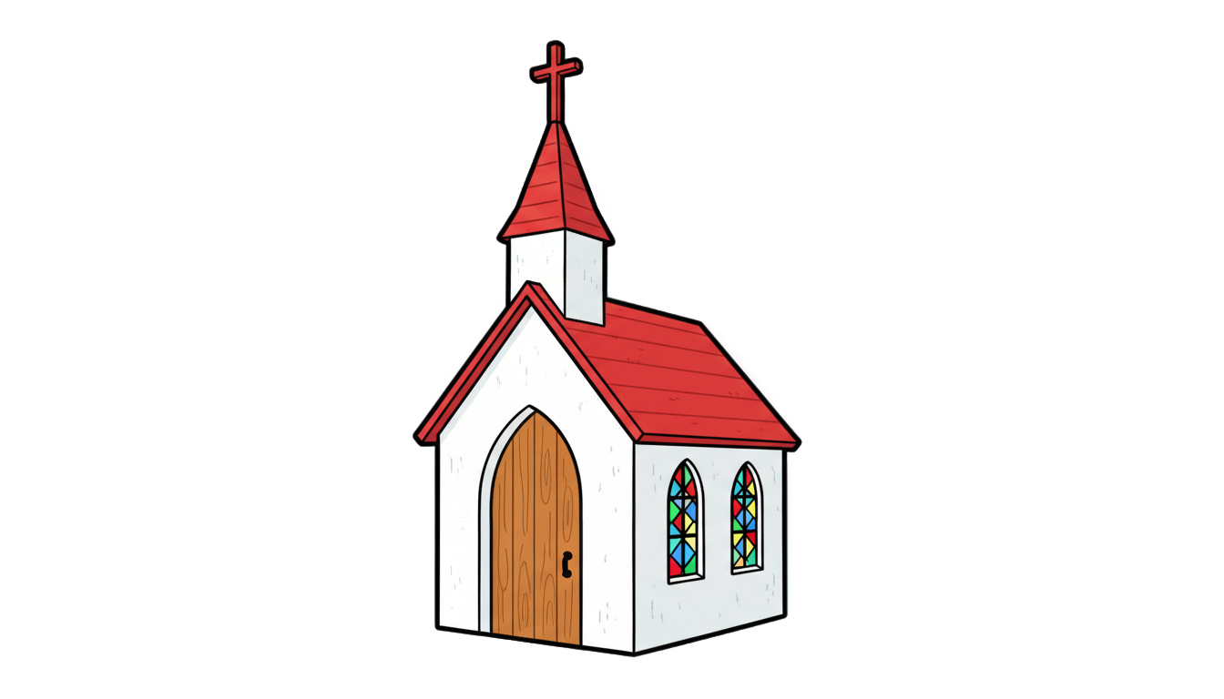church cartoon png PNG transparent background