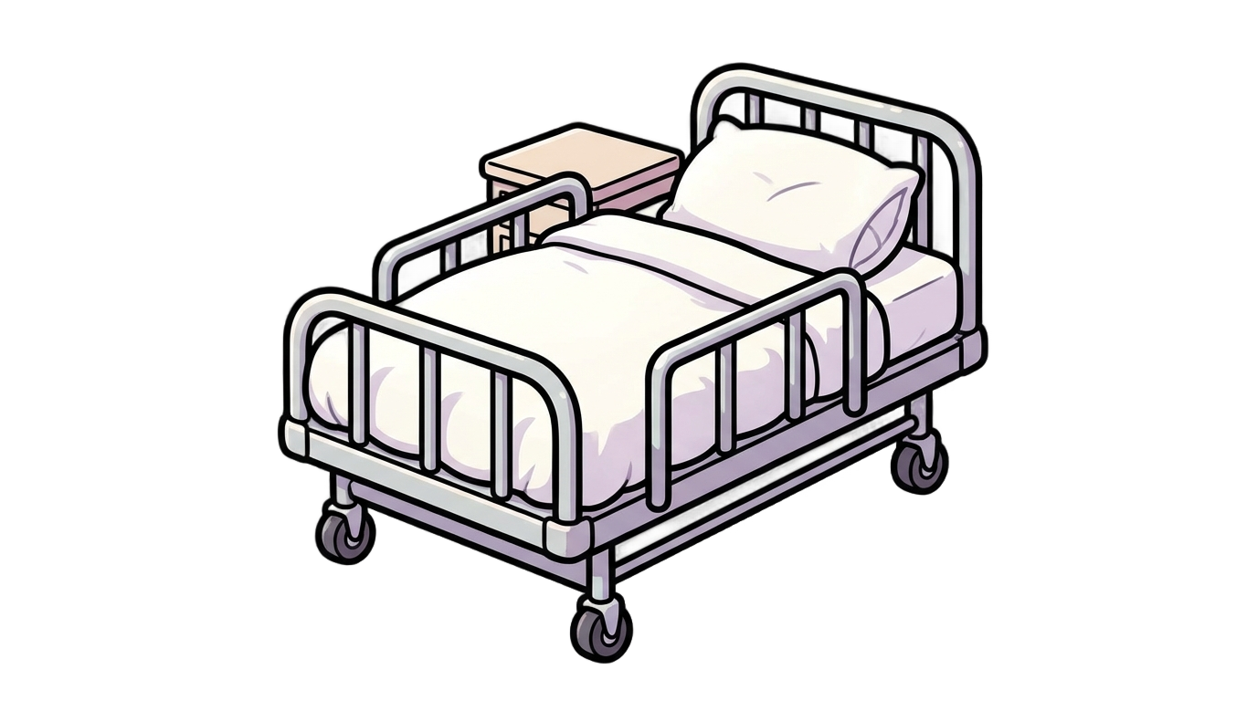 gacha hospital bed png PNG transparent background