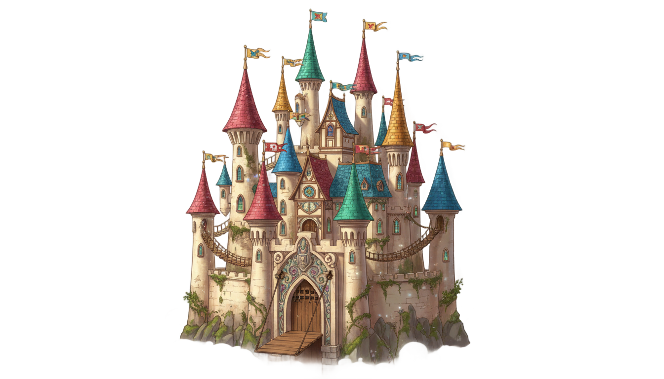 cartoon castle png PNG transparent background