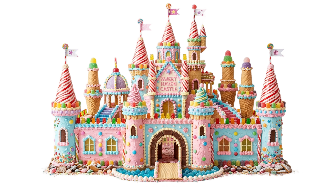 candy castle png PNG transparent background
